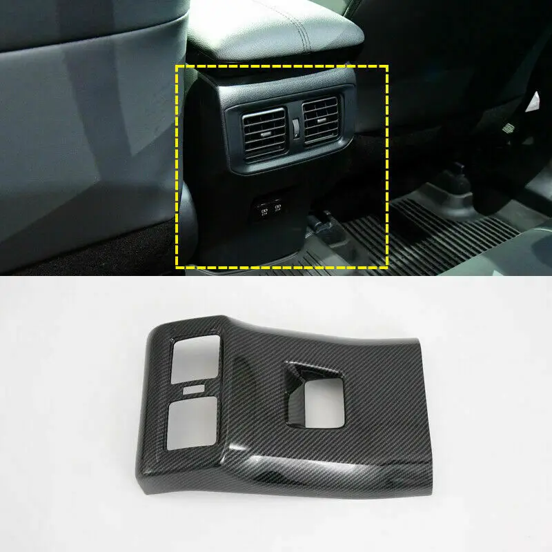 

Обшивка для вентиляционного отверстия заднего сиденья для Toyota Rav4 2019 - 2021 из углеродного волокна 1 шт.