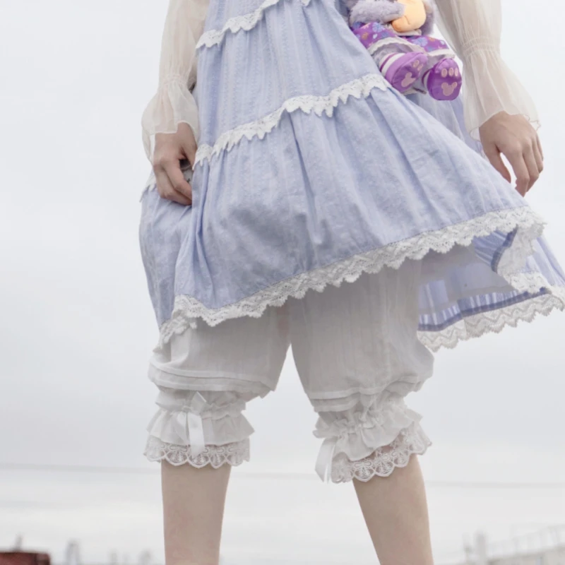 Шорты женские из жаккардового хлопка с изображением тыквы кружевных бантов |