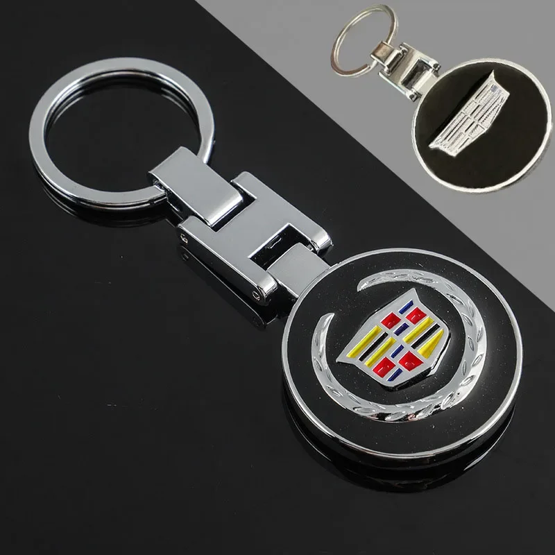Фото Для Cadillac ATS BLS CT4 CT5 CT6 CTS EXT SLR SRX STS XT4 XT5 XT6 XTS ESCALADE Металлический H-образный брелок с логотипом автомобиля Брелки Подвеска №1