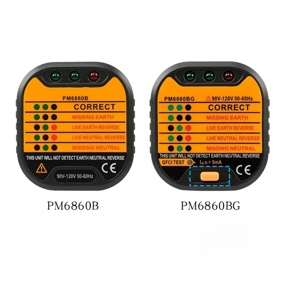 Тестер розеток ABS PM6860DR/PM6860BG/PM6860ER/PM6860CR Портативный безопасный инструмент