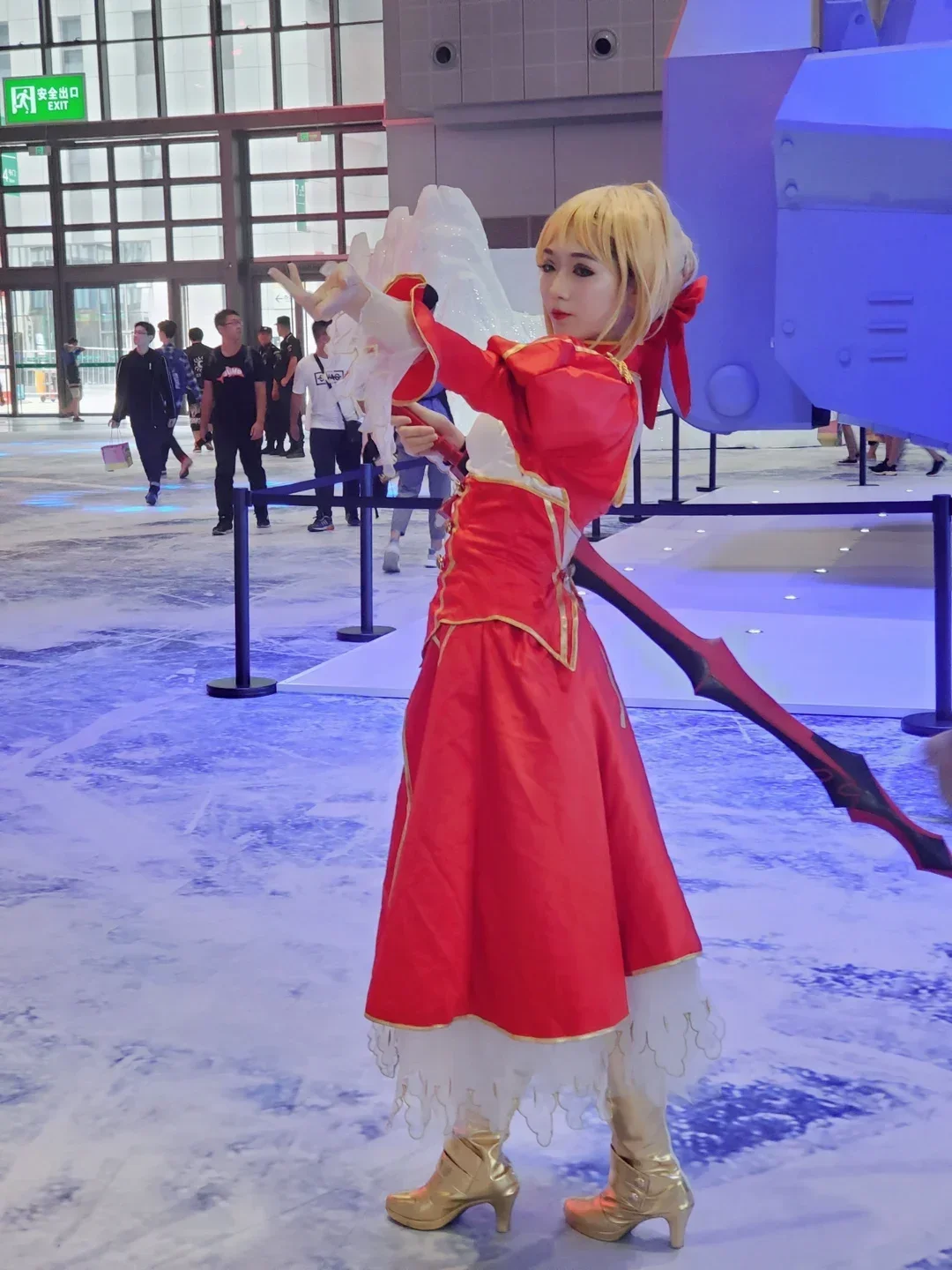 [Забавный] 150 см косплей ate/EXTRA Last Encore Saber Nero Red Sword оружие ПВХ + модель меча EVA аниме
