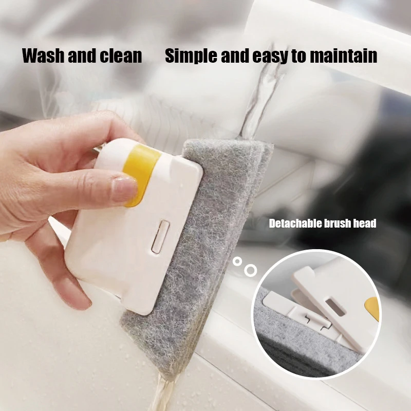 

Multifunctional Window Groove Cleaning Brush Door Frame Groove Cleaning Tool Crevice Cleaner Hand-held Cleaning Gadget