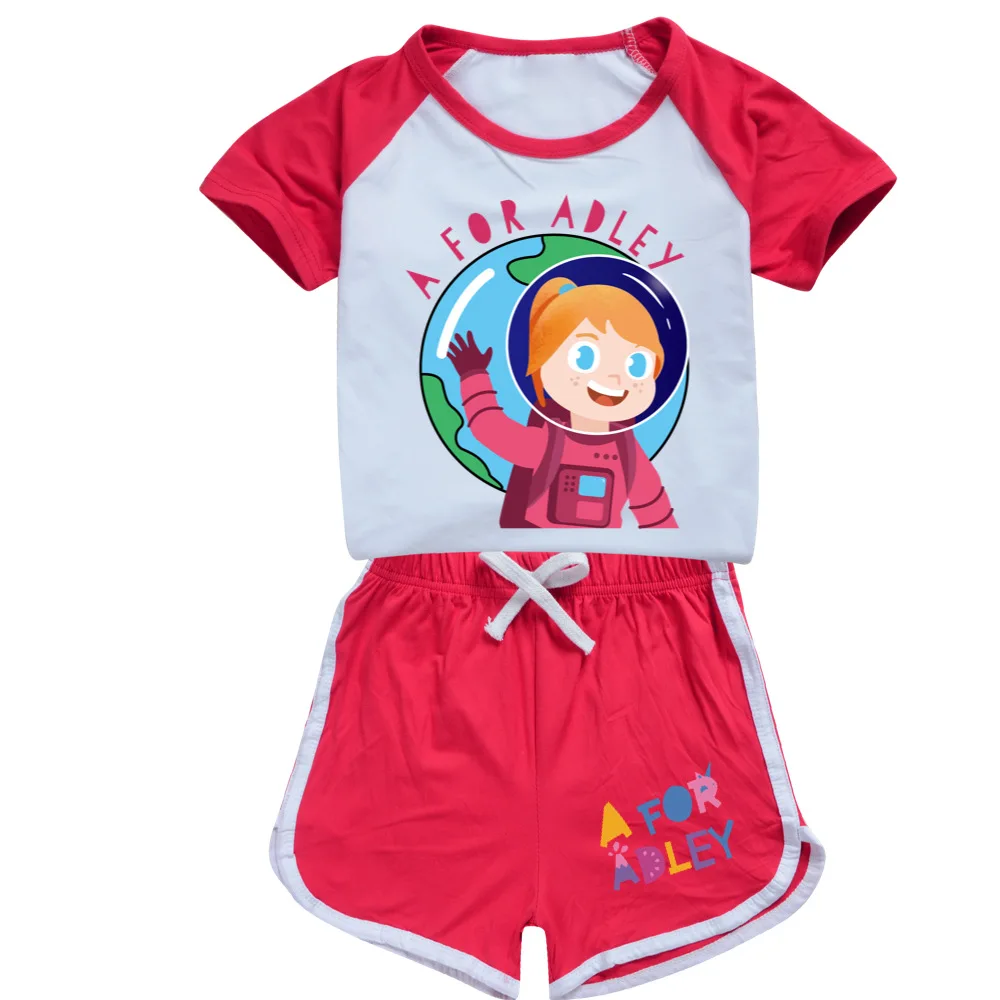 

Kids Clothes A for Adley Toddler Girls Boys T-Shirt + Shorts 2pcs Set Sports Suit Casual Baby Summer Comfortable Outfits Pyjamas