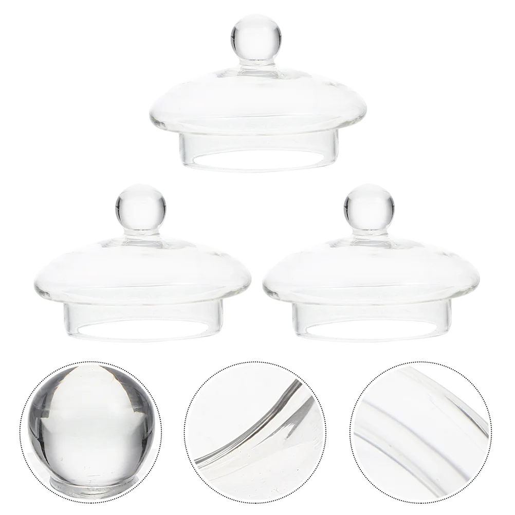 

3 Pcs Teapot Accessories Coffee Accesories Portable Teapot Cover Loose Leaves Tea Pot Part Glass Teaware Lid