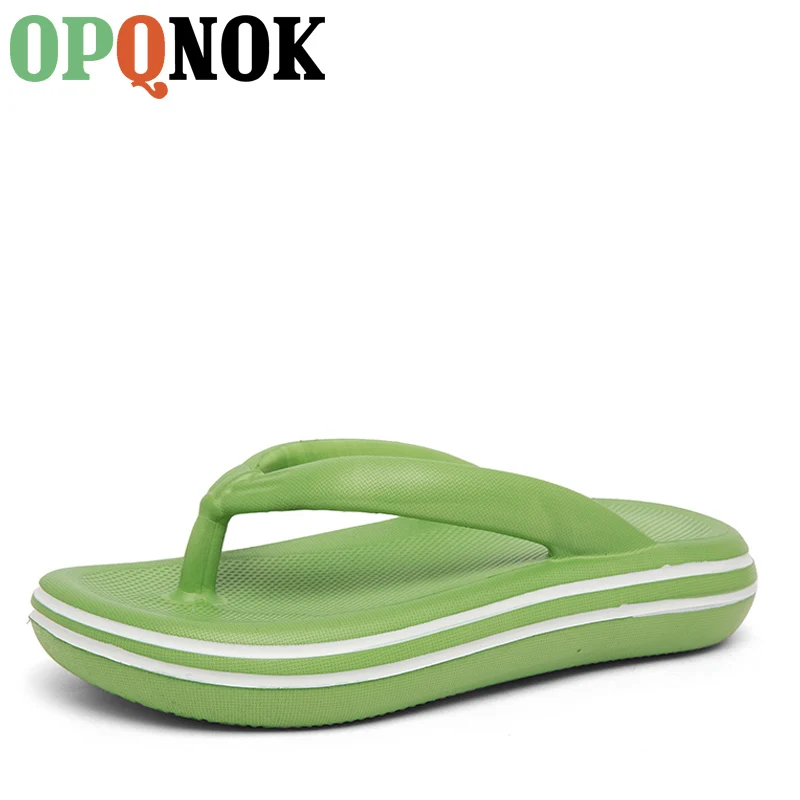 

New Wholesale Summer Men Flip Flops Slippers Outdoor Beach Sandals EVA Casual Flat Platform Comfy Shoes Men Couple Thick Soled