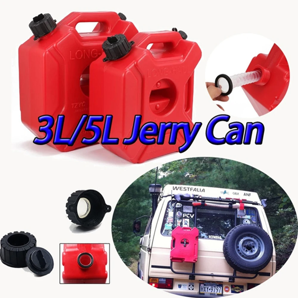 

3L/5L Portable Fuel Tank Plastic Can Gas Diesel Lock ATV SUV Motorcycle Spare Petrol Oil Tank with Mount Kit Petrol Jerry Can