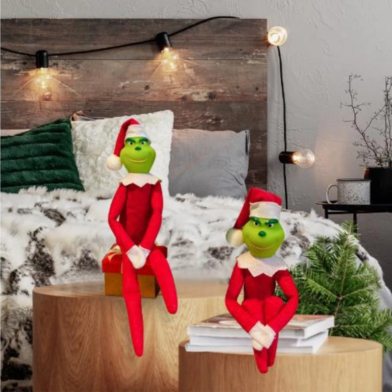 

Christmas Latex Doll 2022 Pieces Santa Claus Geek Resin Dolls With Hat Festival Home Decor Ornament Holiday Funny Kids Gift