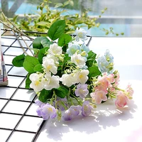 lmitation jasmine branch with false leaf silk artificial flower home hotel decoration articles wedding bouquet guide layout