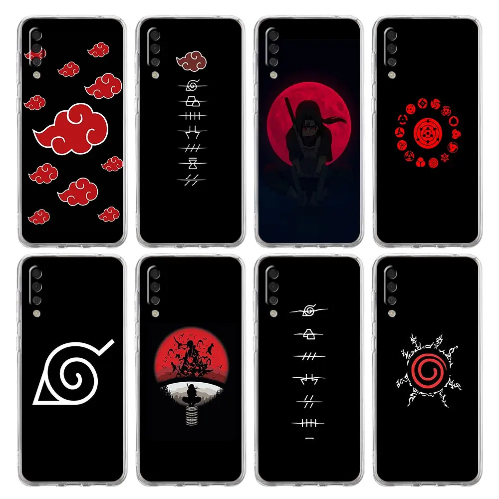 

Anime Naruto Itachi Black Case For Samsung Galaxy A50 Note 20 Ultra 10 Plus 9 A70 A30 A40 A20s A10 A20s Clear Phone Cover Coque