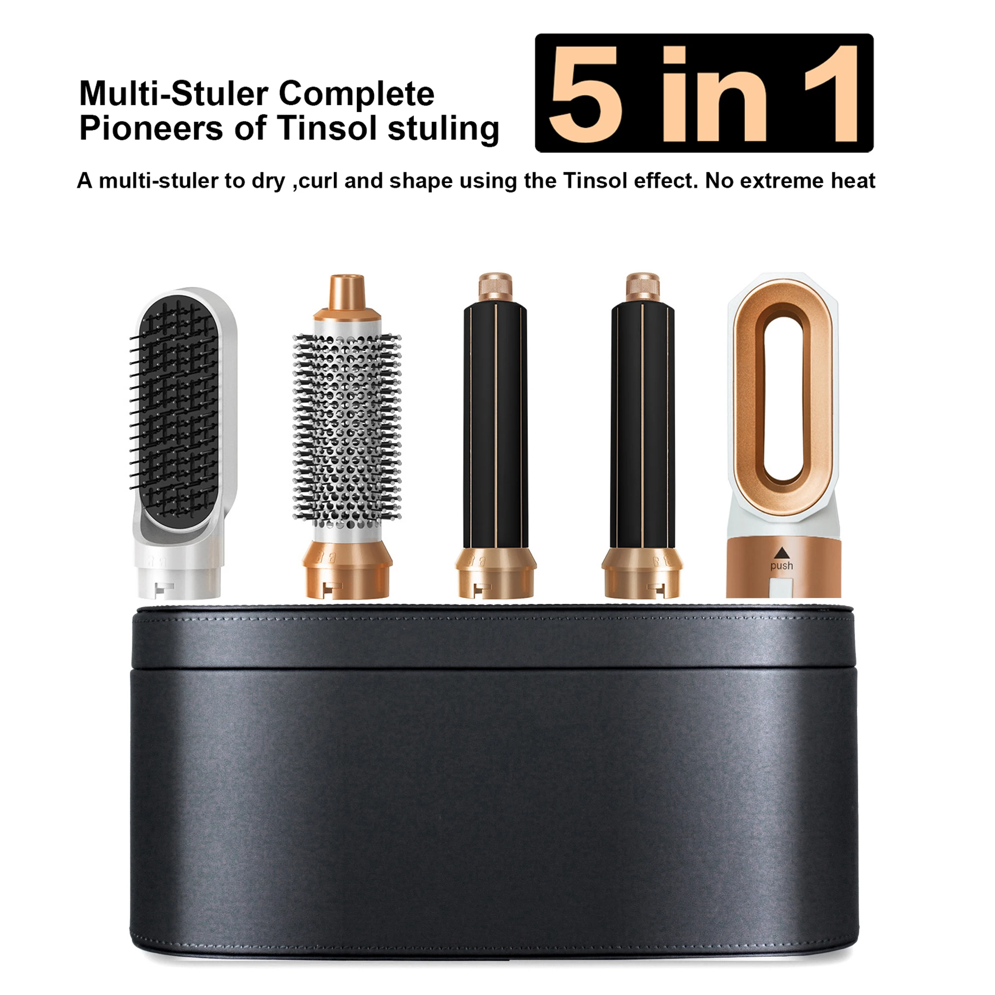 Фен для волос 5 в 1 утюжок завивки с щеткой