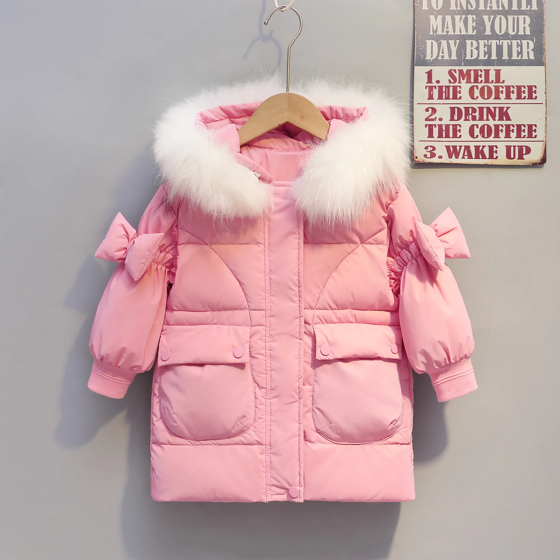 

Зимний утепленный и удлиненный теплый Детский пуховик для девочек