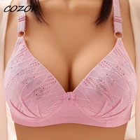 cozok bra lace bralette lingerie plus size padded push up sexy brassiere underwear padded b c bh plus bras for women large size