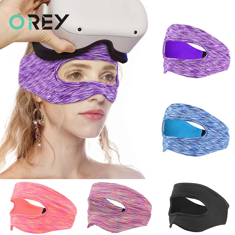 VR Accessories Eye Mask Cover Breathable Sweat Band Adjustable Sizes Padding with Virtual Reality Headsets For Oculus Quest 2 1