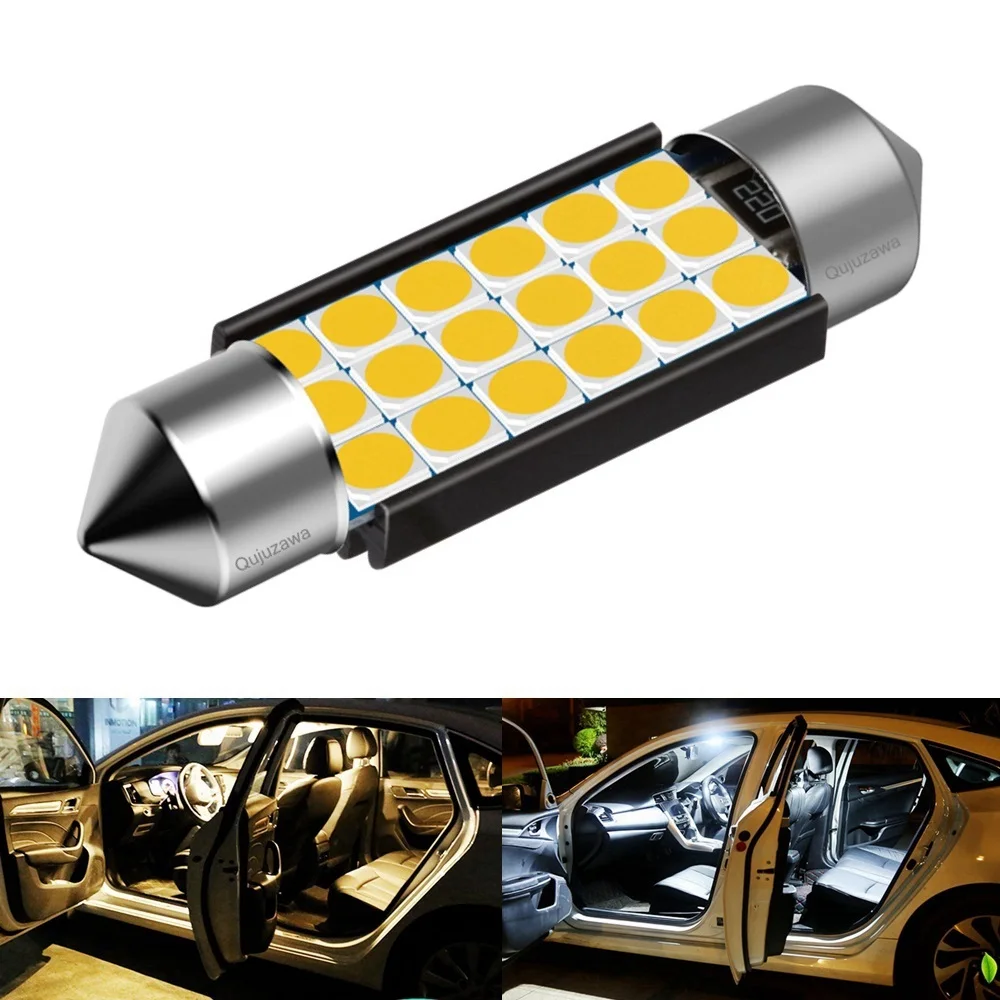 

10 шт., новинка, 31 мм, 36 мм, 39 мм, 41 мм, C5W Super Helle 3030, светодиодная лампа, автомобильный купольный светильник, Canbus, авто, Innen Lesen, лампа, теплый белый