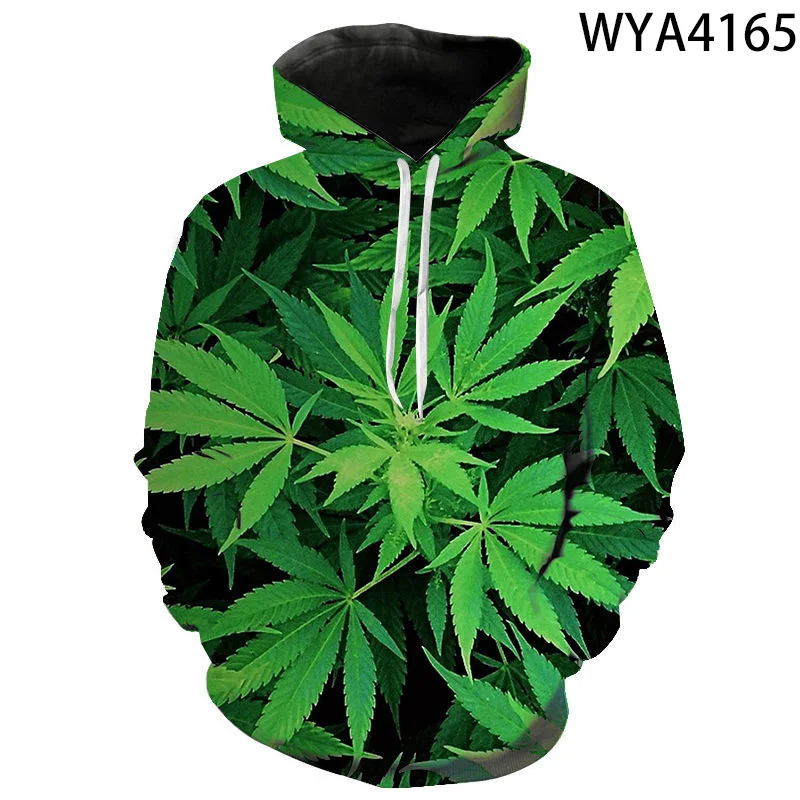 

Spring And Fall Hoodies Cool Men Women Children Weed leaf Sweatshirts 3D Printed Pullover Streetwear Boy Girl Kids Hooded Coat
