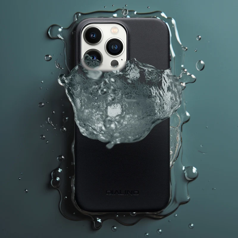 Новые тонкие Чехлы QIALINO из натуральной кожи для iPhone 16 Pro Max Противоударная задняя