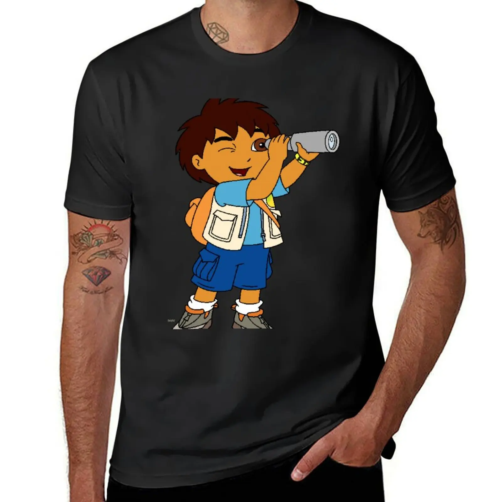 Футболка Go Diego корейские модные мужские рубашки для тренировок большого размера