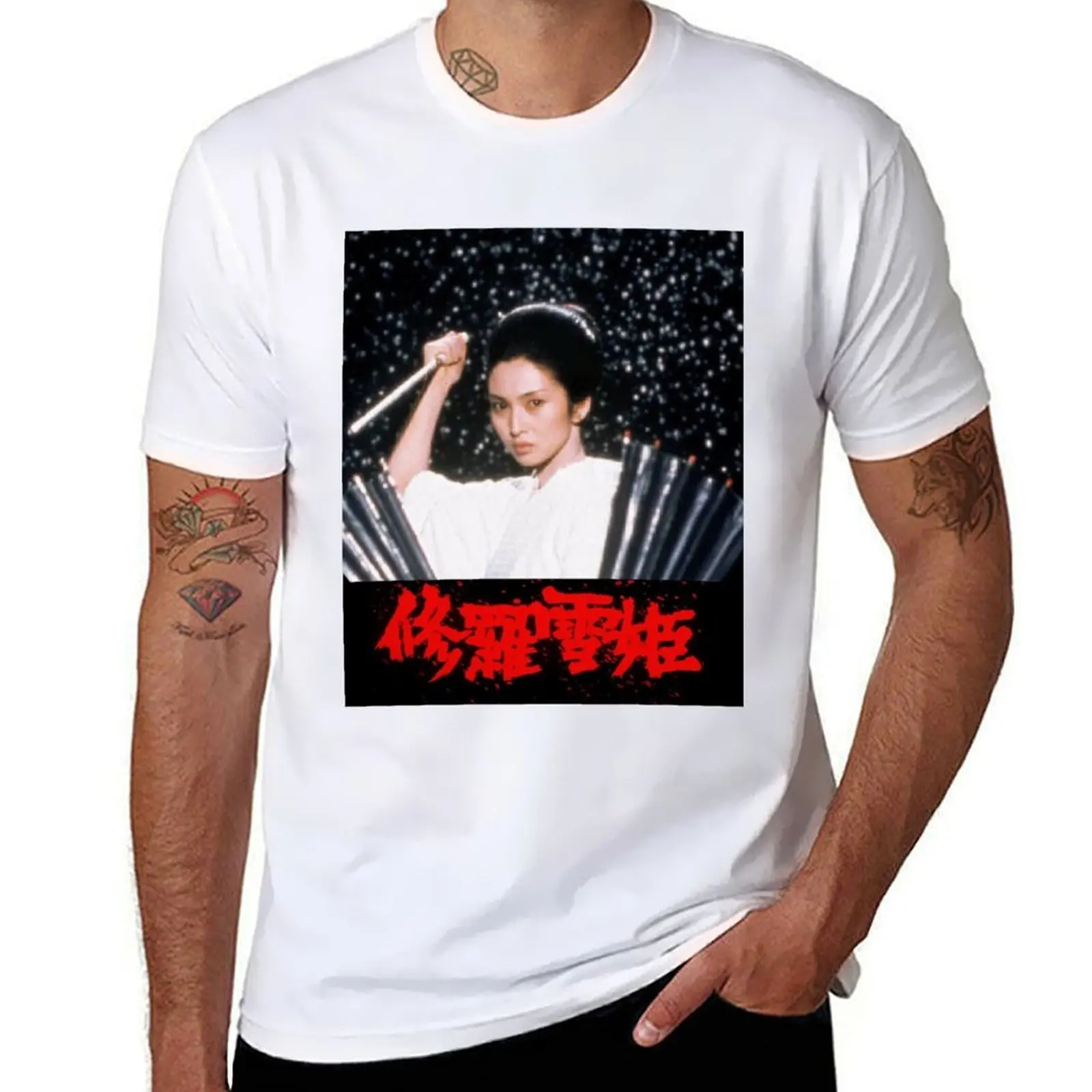 Фото Футболка Lady Snowblood, базовая комфортная футболка для мужчин №1