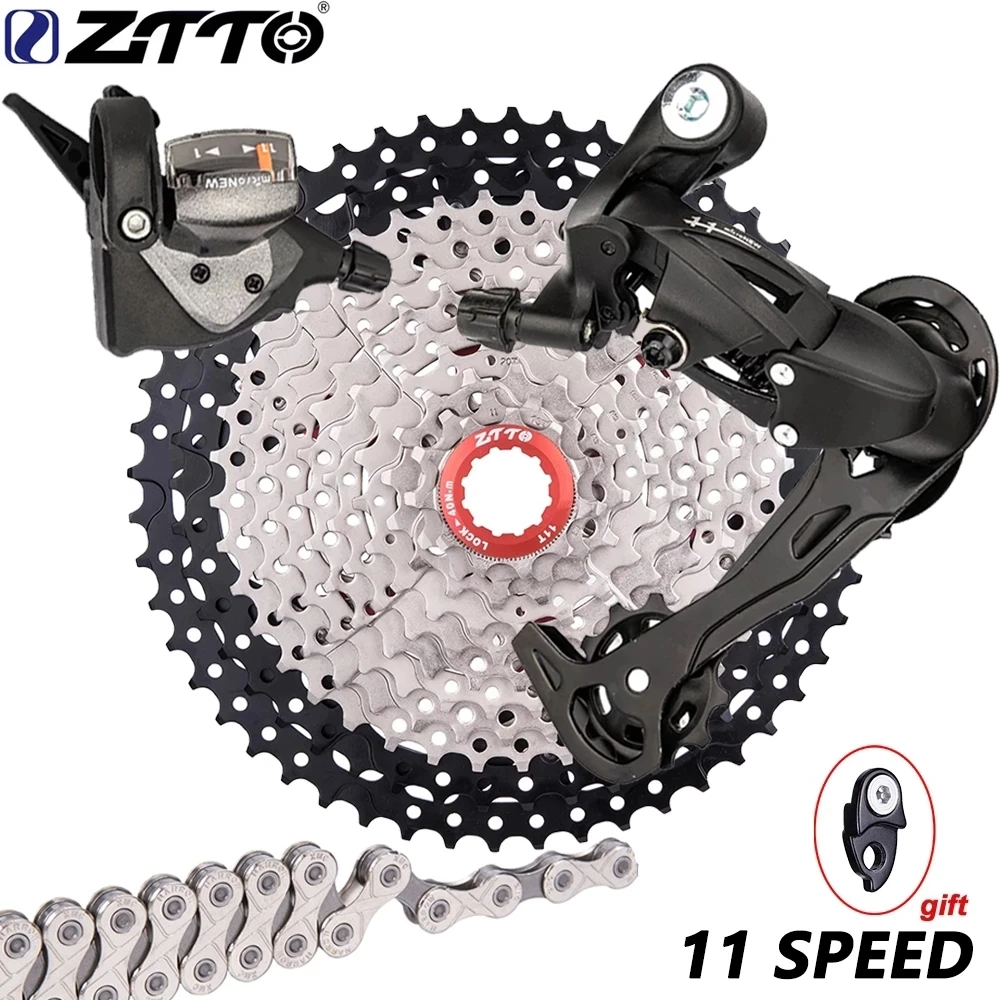 

ZTTO MTB велосипед 11 скоростей групповой набор 1X11 переключатель передач задний переключатель передач 11 в 11-40T/42T/46T/50T/52T кассета K7 Звездочка 11 S цепной ток