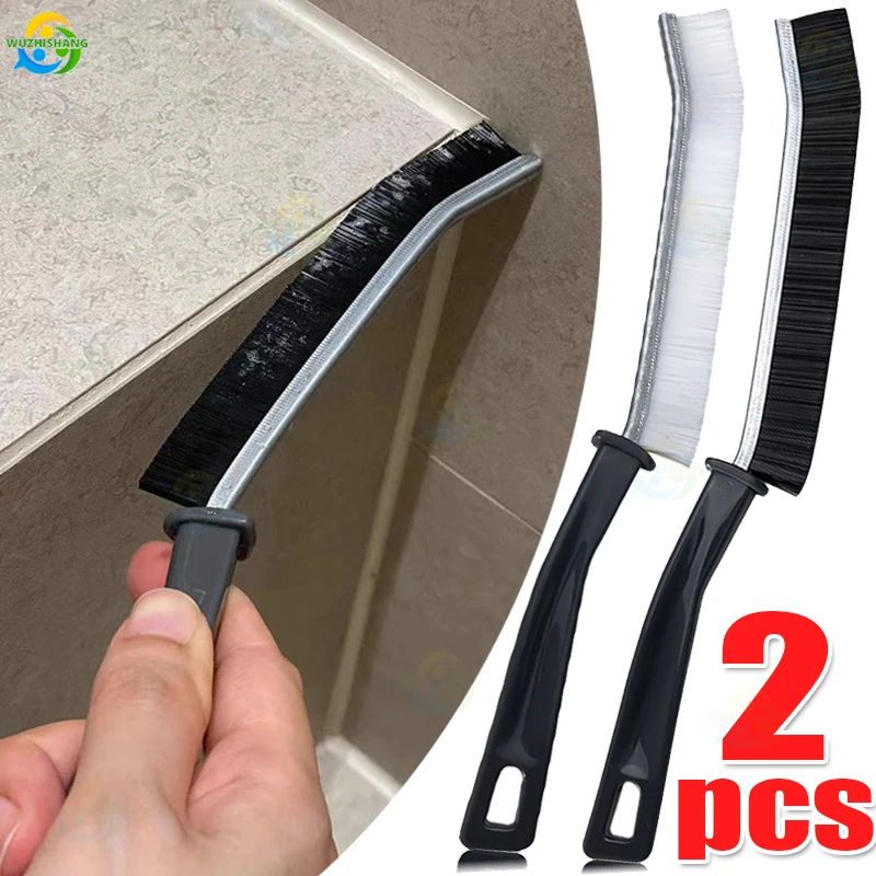 

Household Gap Cleaning Brush Long Handle Durable Grout Hard Bristle Cleaner Brush for Tile Joints Dead Angle Shower Floor Lines