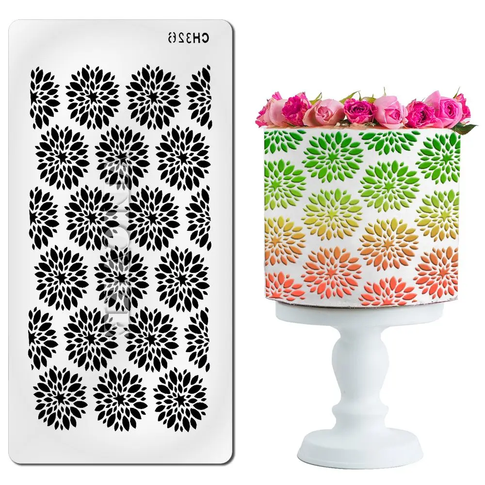 Трафареты для торта, шаблоны, цветочный дизайн для свадьбы, дня рождения, вечеринки, кружевной узор, украшение для торта, помадка, инструменты, плесень