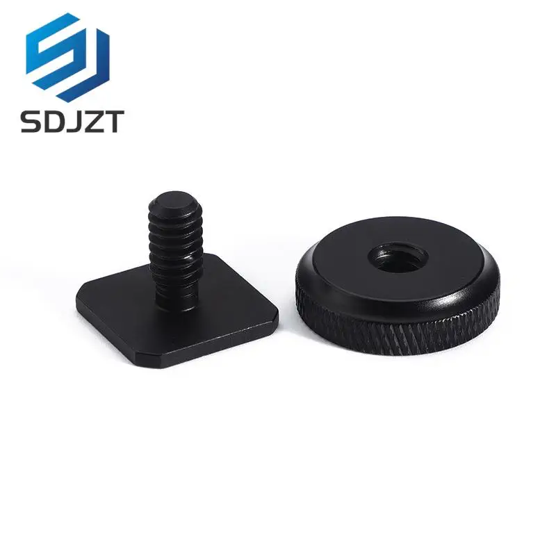 

1PC Professional 1/4" 3/8" Nuts Tripod Mount Screw Black to Flash Hot Shoe Adapter Stand for Camera Studio Accessory
