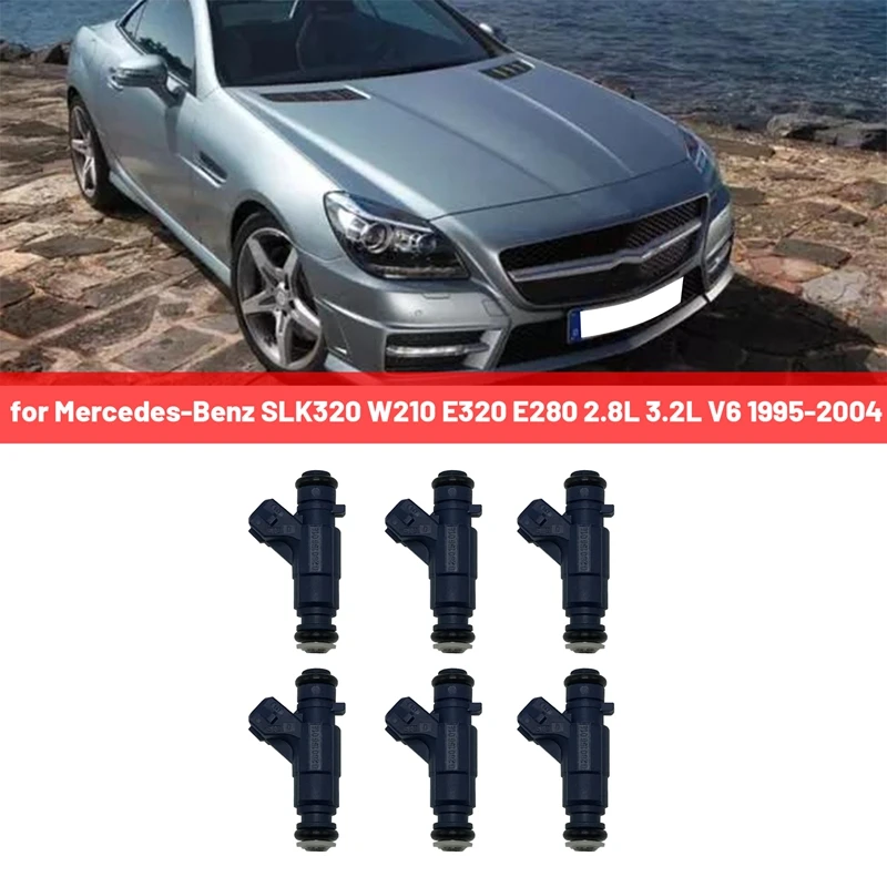 Топливные форсунки A1120780149 6 для автомобилей Mercedes-Benz SLK320 W210 E320 E280 2.8L 3.2L V6 1995-2004