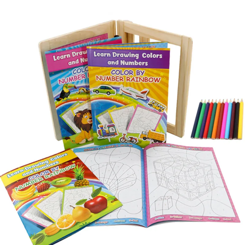 

Детские цветные книги, Раскрашивание по номерам, обучение рисованию, цвет s и Раскрашивание по номерам, игрушки для детского сада