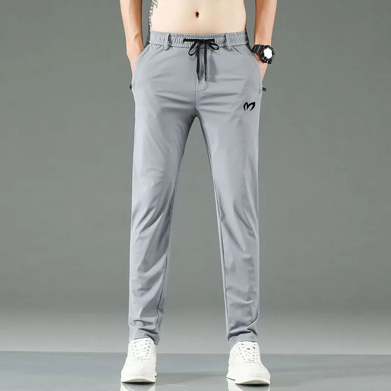 Summer Ultra Thin Breathable Golf Pants For Mens Ice Silk Quick Dry High elasticity Golf Wear Men Trousers Sports Long Pants Men