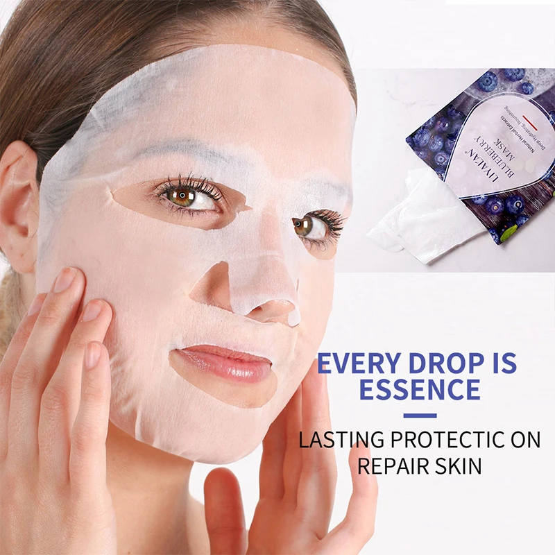 Лицевая маска для лица отбеливающая увлажняющая против акне уход за кожей