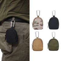 mini tactical edc pouch army military earphone holder men key coin wallet purses keychain pocket outdoor hunting waist belt bag