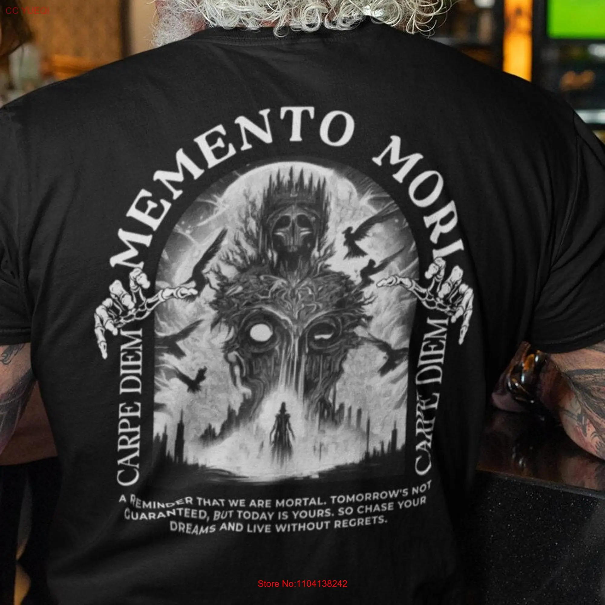 Momento Mori Carpe Diem футболка со скелетом череп Готический католический s Уличная одежда