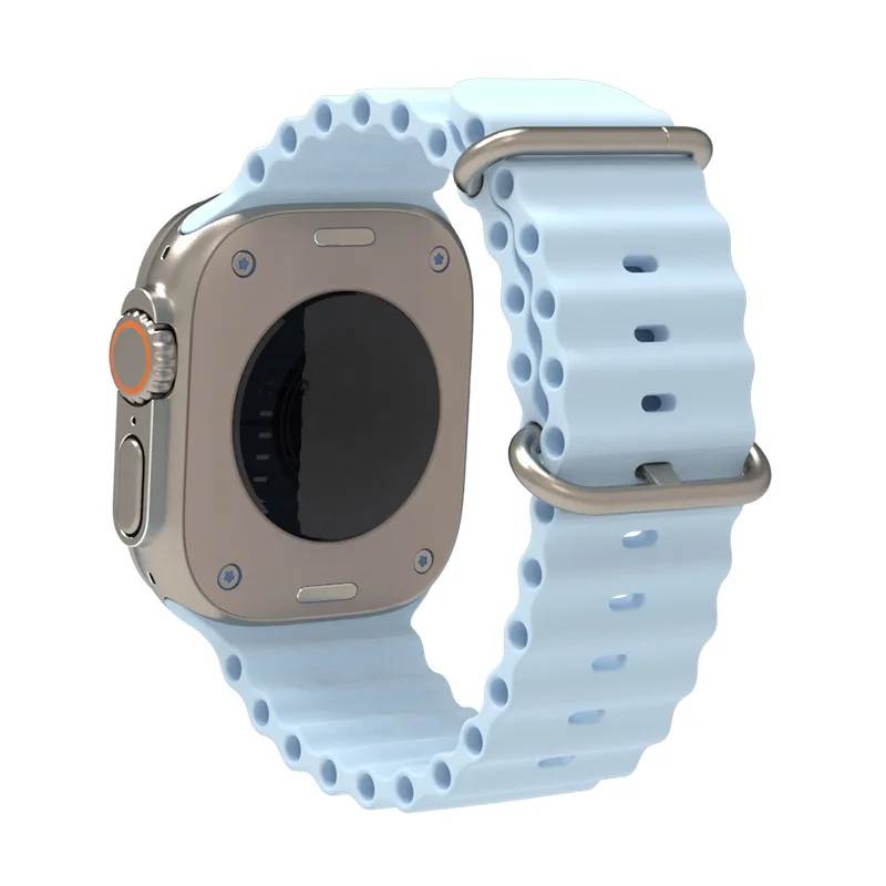 Ocean Band For Apple Watch Strap 49mm 44mm 40mm 45mm 41mm 42mm 38mm 40 44 45 mm silicone bracelet iWatch Ultra Series 7 6 3 SE 8