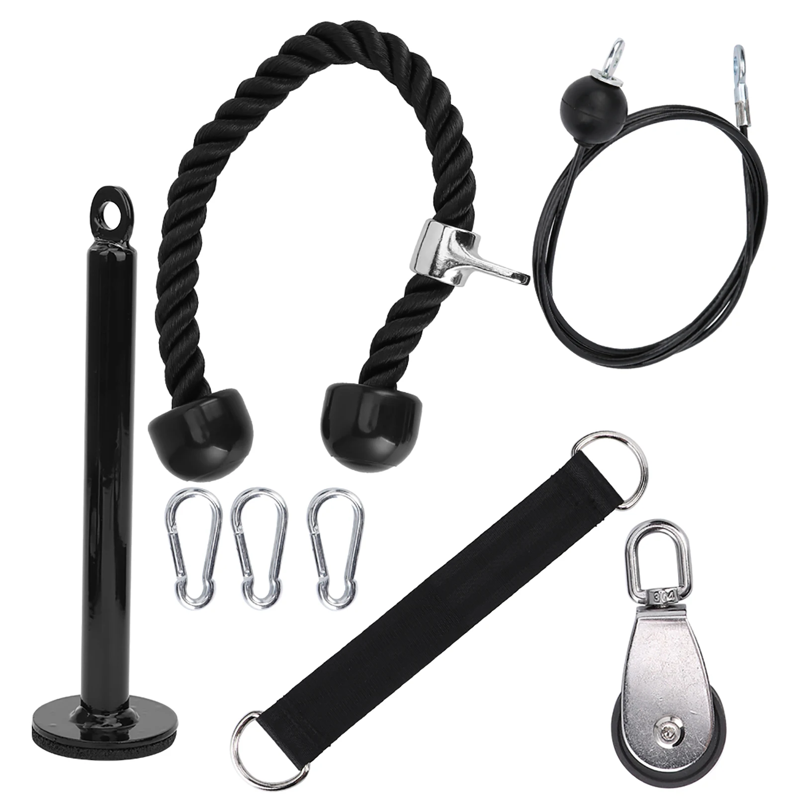 

8Pcs Portable Fitness Equipment DIY Pulley Rope Exercise Arm Strength Training Triceps