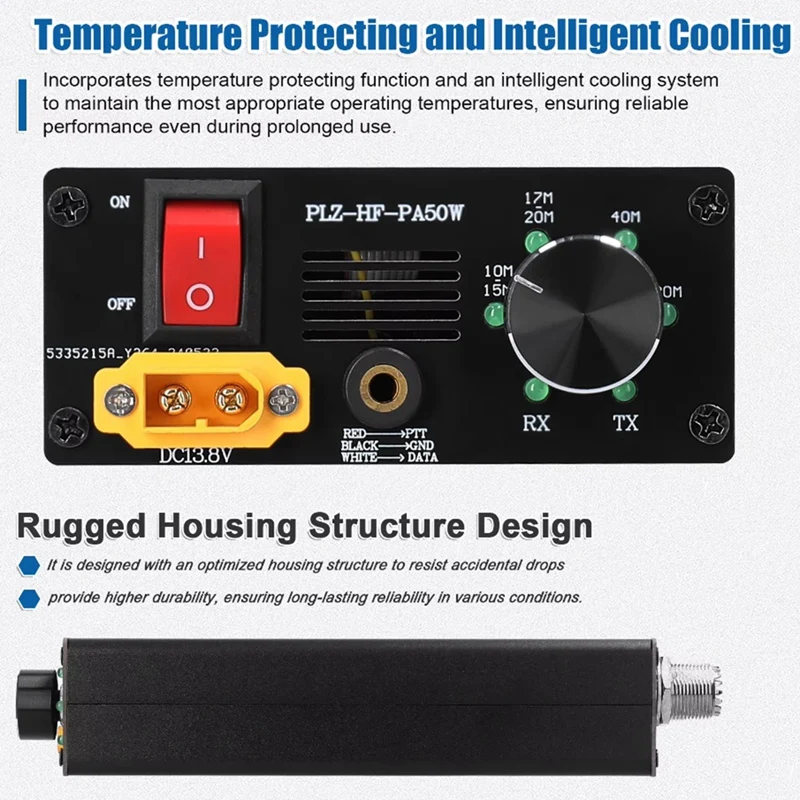 Коротковолновый усилитель мощности 50 Вт с 4-ступенчатым автоматическим