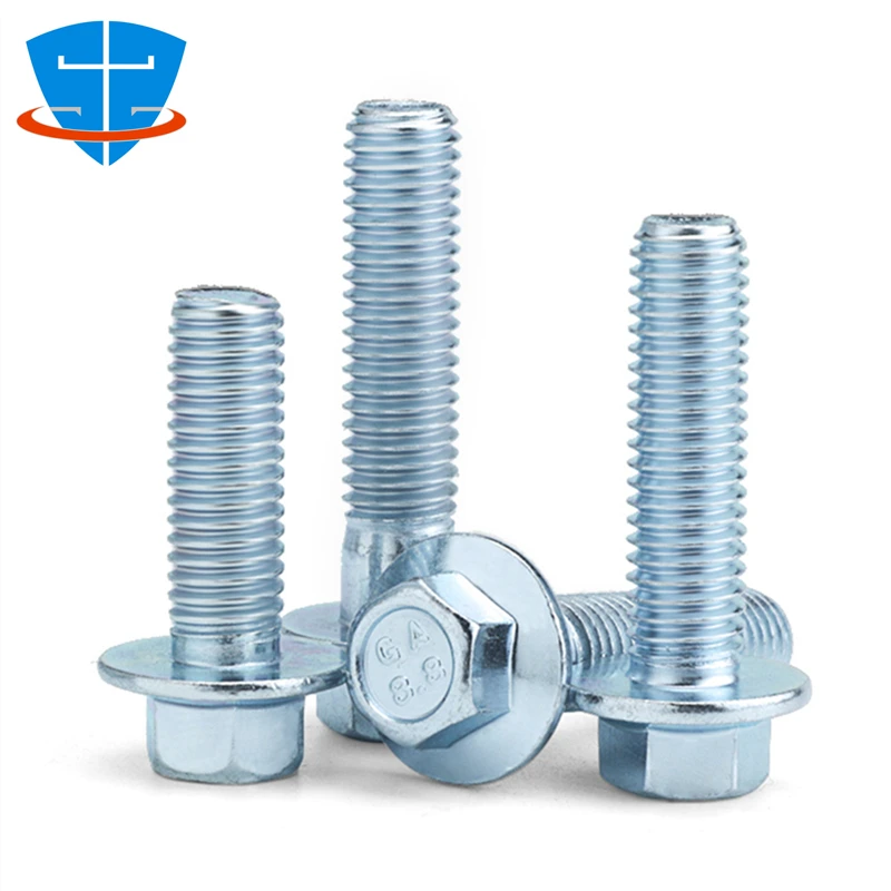 

SHOUZHENG FASTENER Фланцевые болты с шестигранной головкой M5 M6 M8 M10 M12 8.8 класса синие/белые