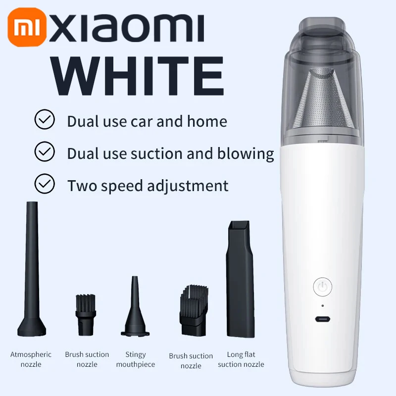 

Автомобильный пылесос Xiaomi с металлическим фильтром и зарядкой высокой мощности, беспроводной портативный пылесос с высокой всасывающей способностью, мини-пылесос для автомобиля, новый