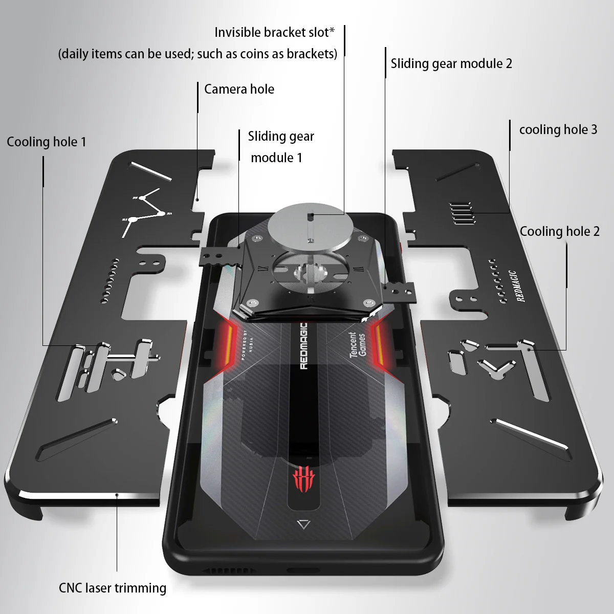 Shockproof Metal Armor Phone Case For Nubia Red Devils 6s Pro 5S 5g 3 3s  Aluminum Cover Coque For Zte Nubia Red Magic 5g Fund