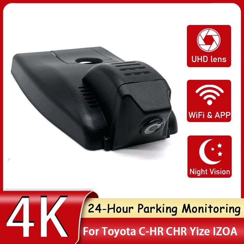 UHD 2160P 4K Car DVR Wifi Video Recorder Dash Cam Camera For Toyota C-HR CHR Yize IZOA 2010 To 2016 2017 2018 2019 2020 DashCam