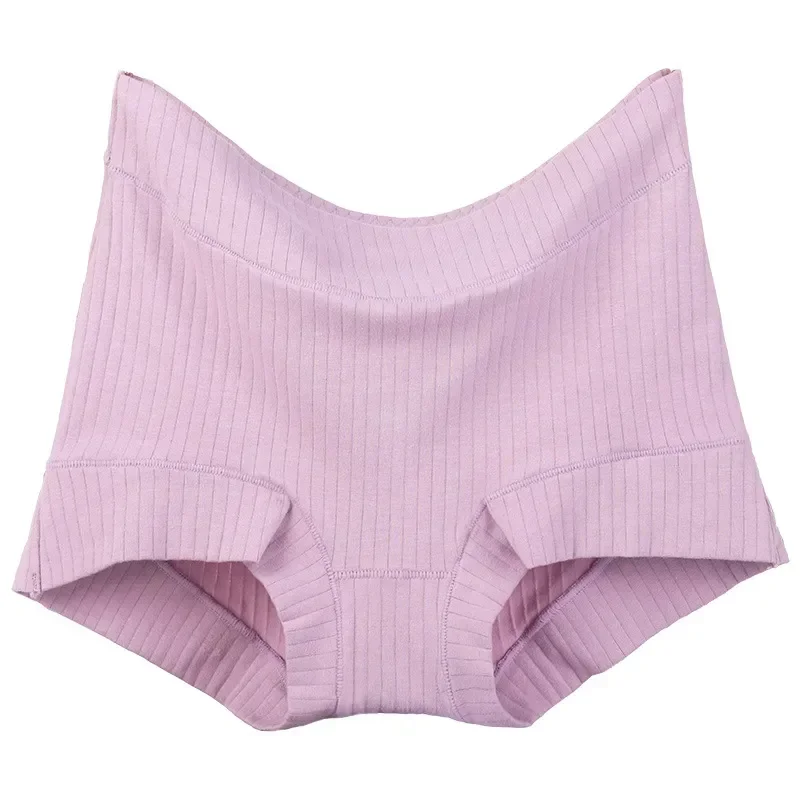 

Waist Antibacterial Striped Boyshort Intimates Underpants Underwear High Lingerie Female Panties Cotton XL Breathable Womens