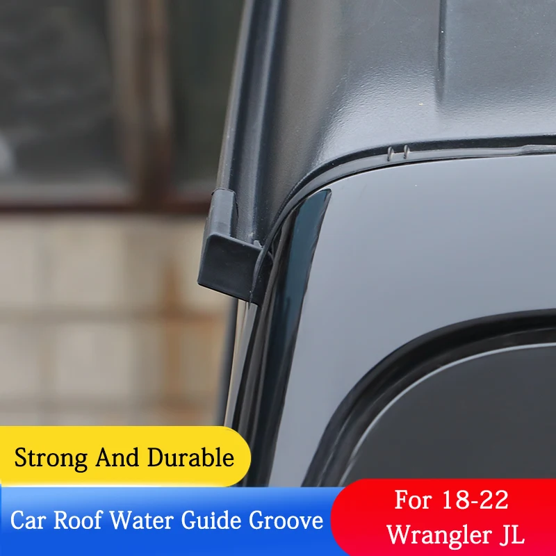 QHCP верхний дождевой желоб для крыши Модернизированный воды диверсии Jeep Wrangler JK JL