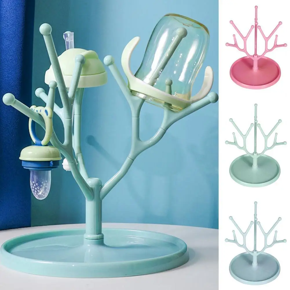 

Quickly Bottle Dry Rack Baby Bottle Drain Drying Racks Blue Pink Baby Bottle Cleaning Dryer Drainer Storage Stable Drying Rack