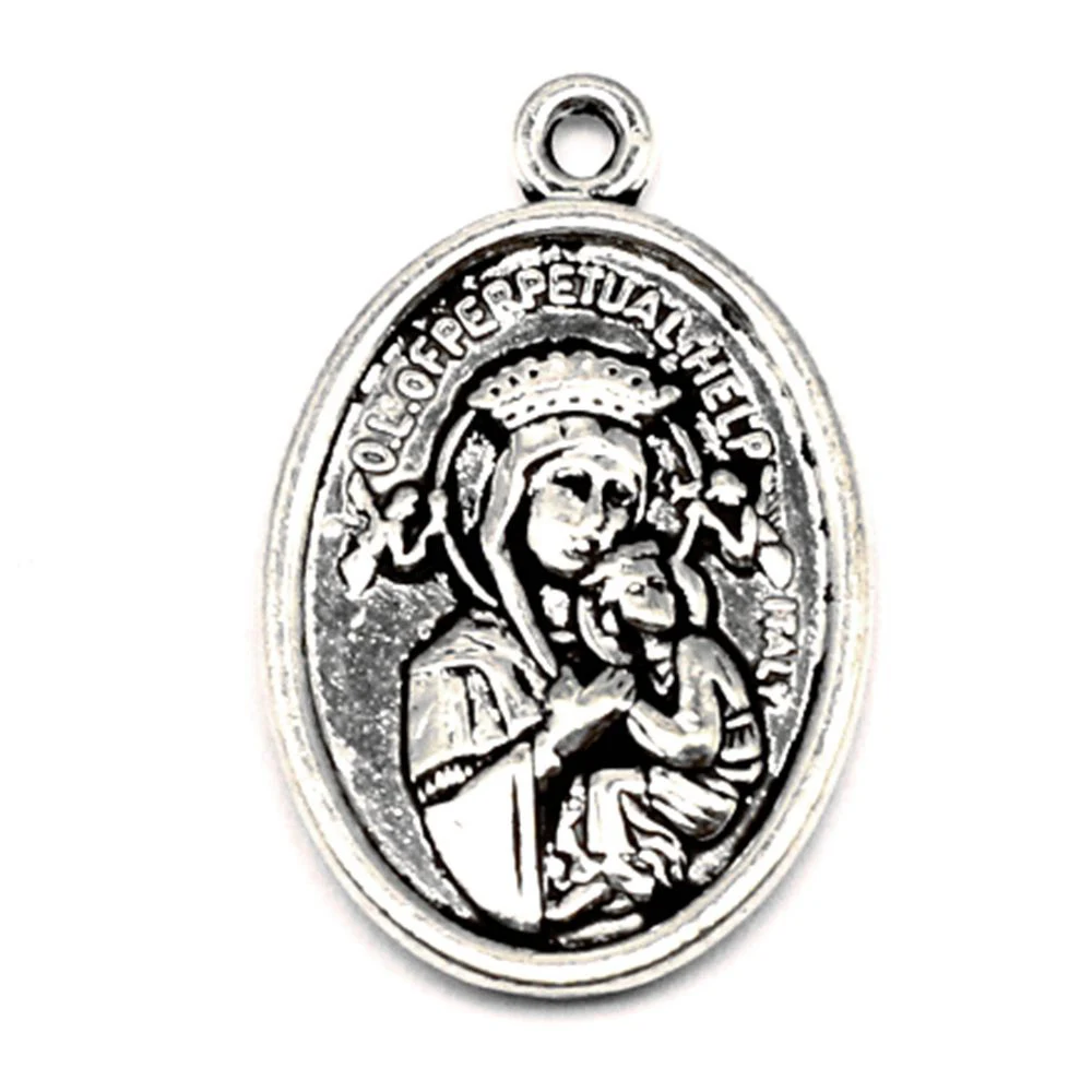 

50pcs Wholesale Jewelry Lots Jesus Charms Pendant Supplies For Jewelry Materials 17x26mm