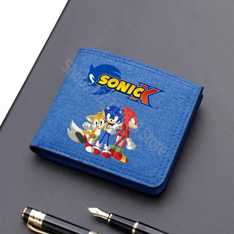 Мужские кошельки Sonics мужские с рисунком аниме милый кошелек графическим принтом