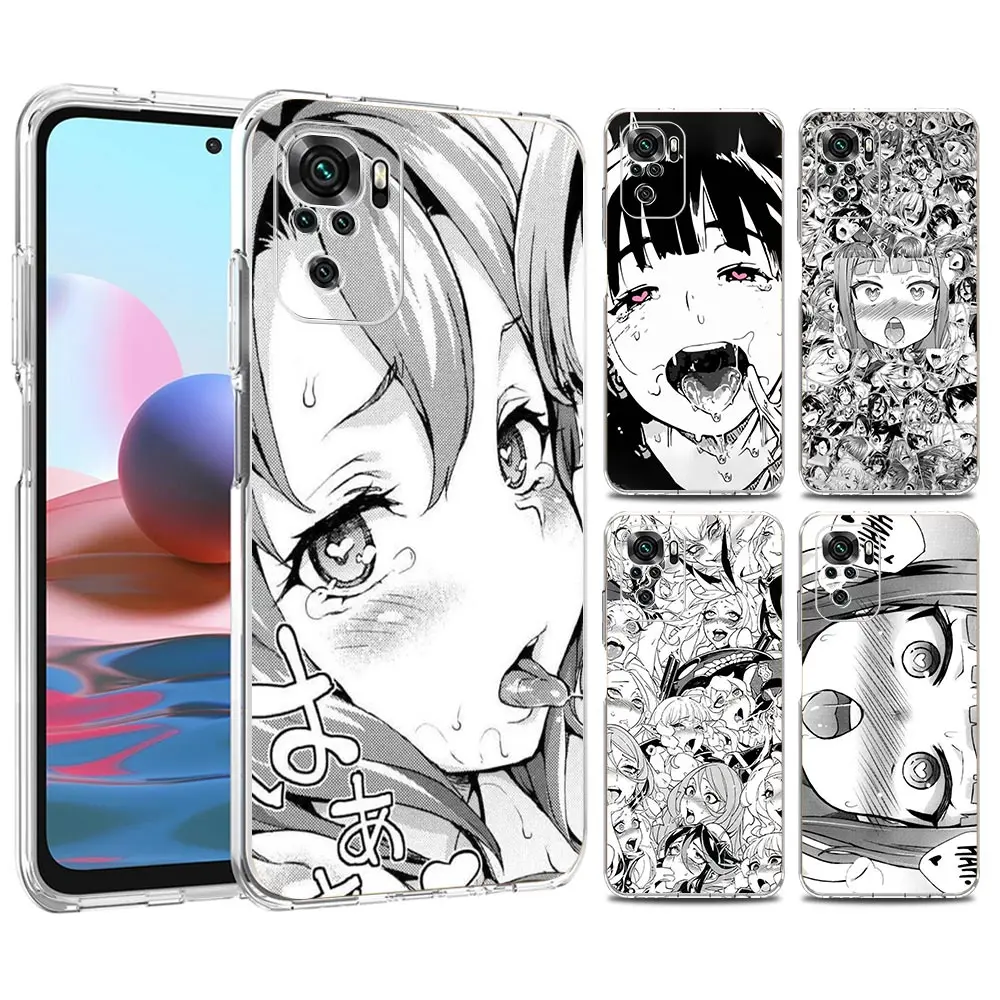 

Anime Girl Cartoon Japan Cute Face Phone Case For Redmi Note 11 Pro 10 10S 9 8 8T K50 K40 Soft Redmi 9A 9C 9T 7 7A Bags Cover