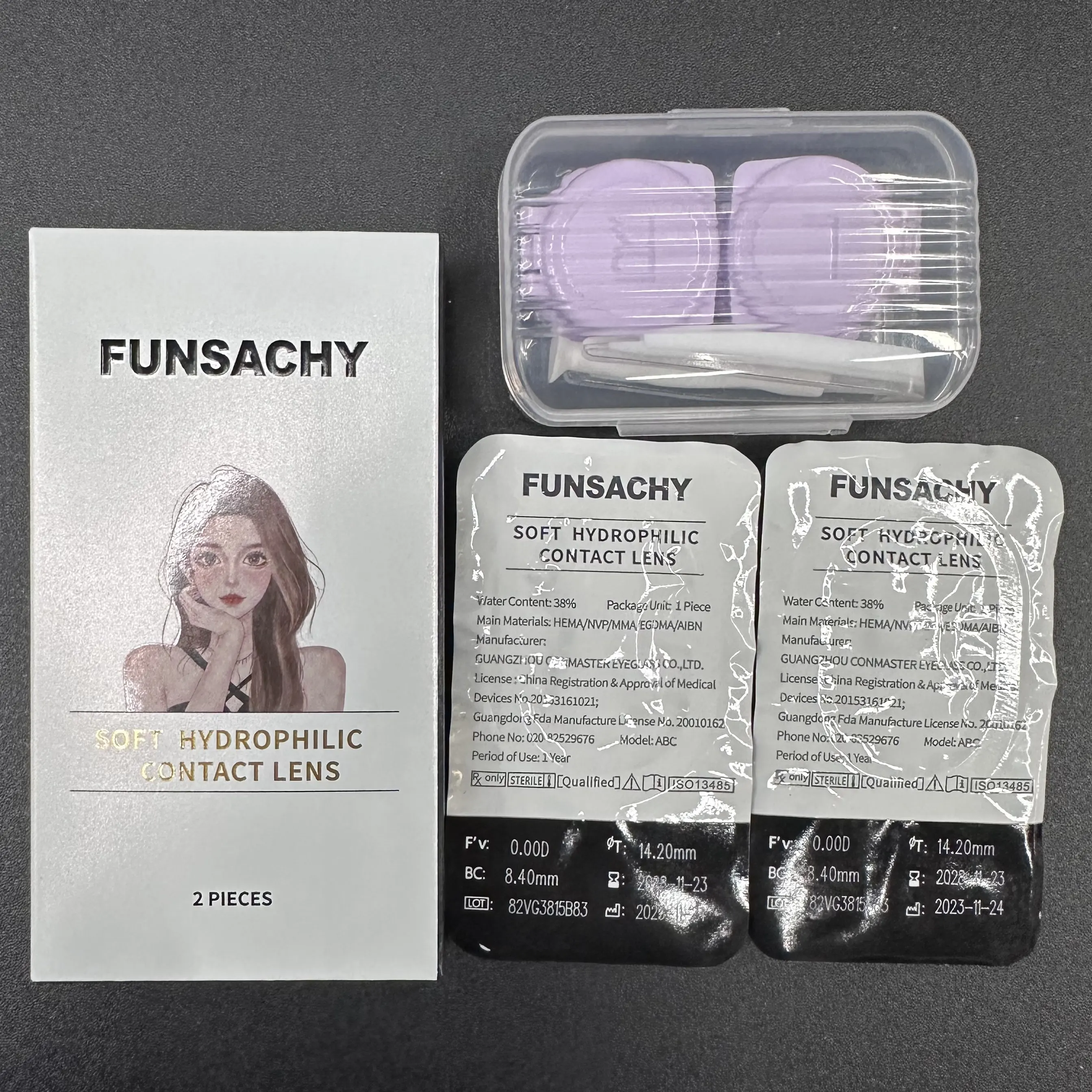 FUNSACHY 1 пара корейских линз для глаз LUCIFER модные цветные контактные линзы с синими