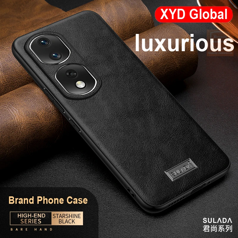 

Genuine Leather For Huawei Honor 90 Pro Case High end Brand Phone Back Case For Honor 90 Pro 70 80 Honor90 Cover Bumper