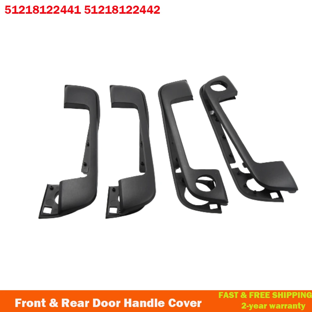 Top-quality New 4 Piece Handle Exterior Kit Covers with Gaskets 51218122441 51218122442 Fit For BMW E36 E34 E32 3 5 7 Series