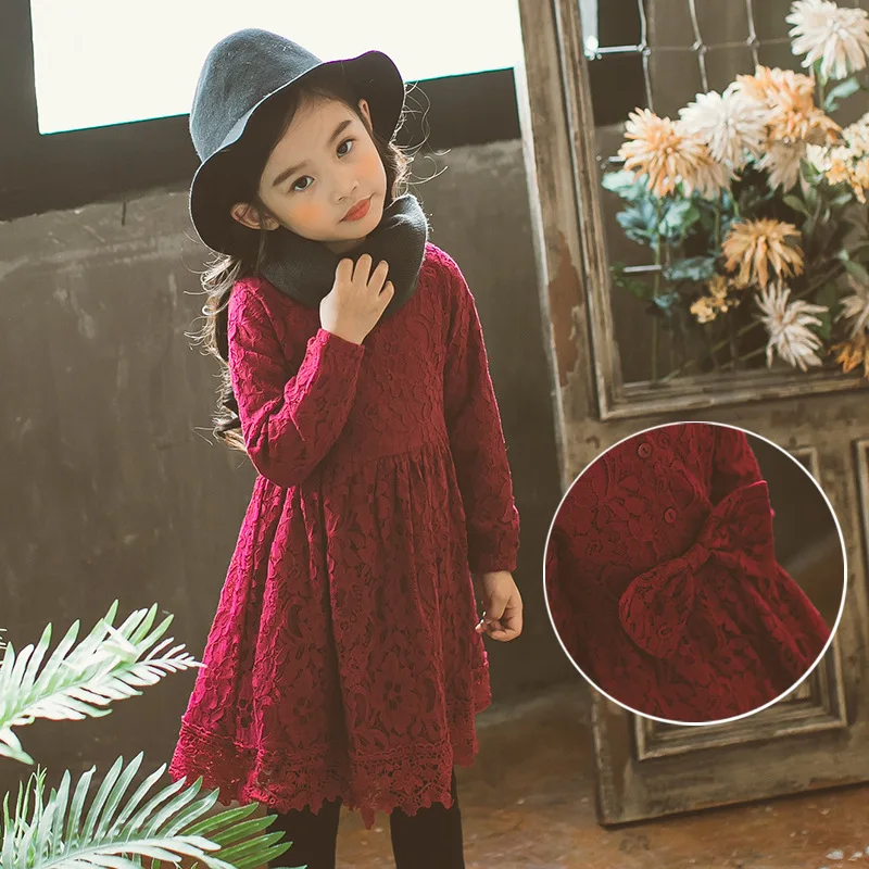 

Spring 2021 New Korean Girl Dress Thickened Children's Princess Skirt Flower Girl Dresses Princess Dress Children Clothes