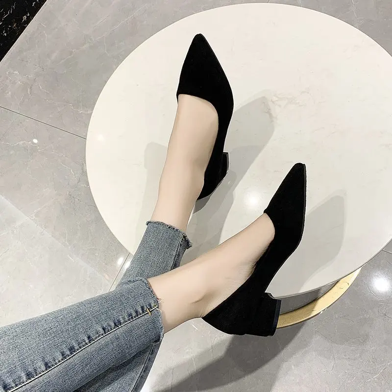 New Women Pumps Soft Leather High Heels Shoes Fashion Office Shoes Stiletto Party Shoes Female Comfort Women Office Heels